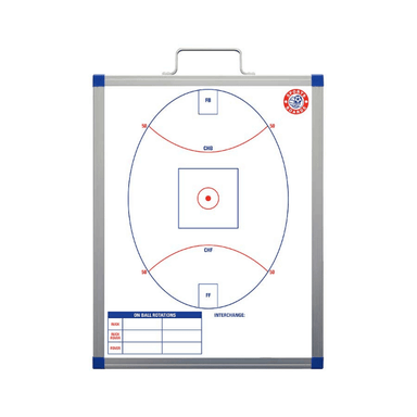 Large AFL Coach's Board with AFL Oval stencil 36cm x 46cm