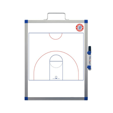 Large Basketball Coach's Board's Reverse Side with half court stencil 36cm x 46cm