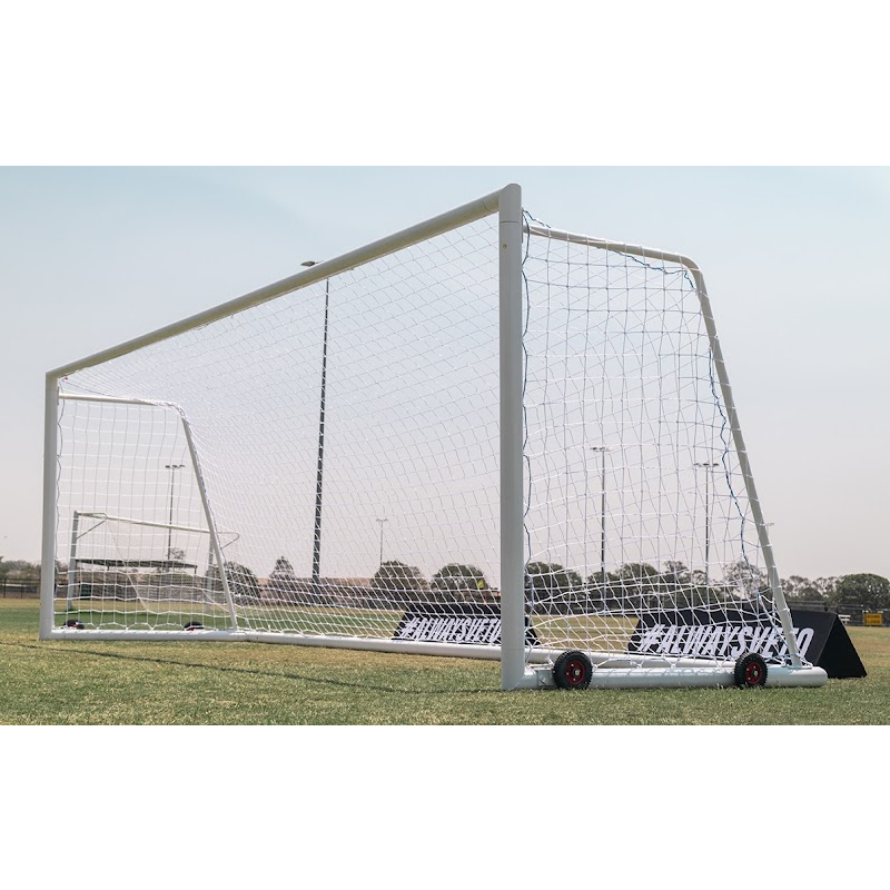 Veto soccer goal on green soccer field