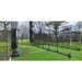 Concertina batting cage cricket net extended and collapsed on a grass court  — Club Captain Australia