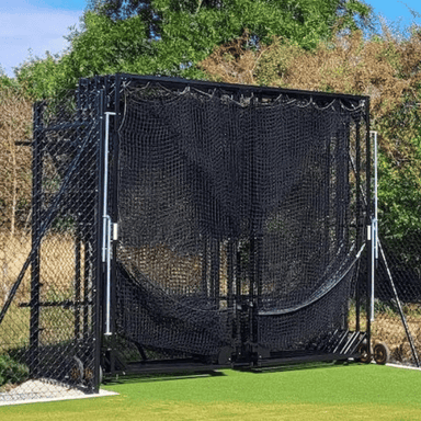 Concertina batting cage cricket net extended on a grass court collapsed — Club Captain Australia