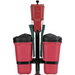 Dint ball washer in red with 2 towels and 2 bins