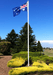 white Flagpole, Australian flag