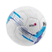 HART Flare Soccer Ball – white ball with blue and pink pattern, OFFICIAL 4 SIZE & WEIGHT and HART branding on white background.