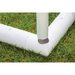 HART Samba Match Goals – white plastic corner joint connecting three tubular goalposts on green grass field.