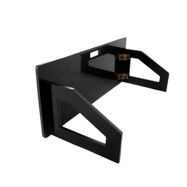 HART Soccer Rebound Board in black with reverse angle and legs out