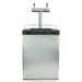KegMaster™ Series XL 2 taps front view chrome finish on fridge