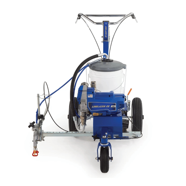 Line Lazer ES500 Battery-Powered Line Striper Front View in Blue and White