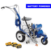 Blue Battery-powered Line Lazer ES500 Line sprayer with two batteries on a white background