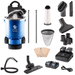 Collection of Pacvac Superpro Go Cordless Backpack Vacuum parts and accessories on a white background