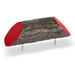 Golf tee resin Log with red ends on a white background