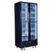 SchmickUprightClassyEnergyEfficient2DoorHeatedGlassBarFridgeEmptyfrontview