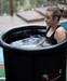 Strapit Portable Ice Bath Girl in Ice bath