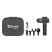 Strapit FluxPro massage gun set with carrying case and attachments on a white background