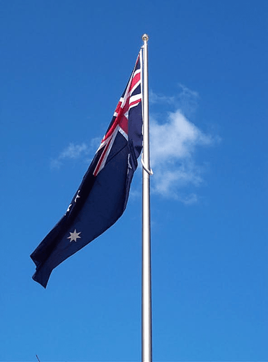 Tapered flagpole + Australian Flag