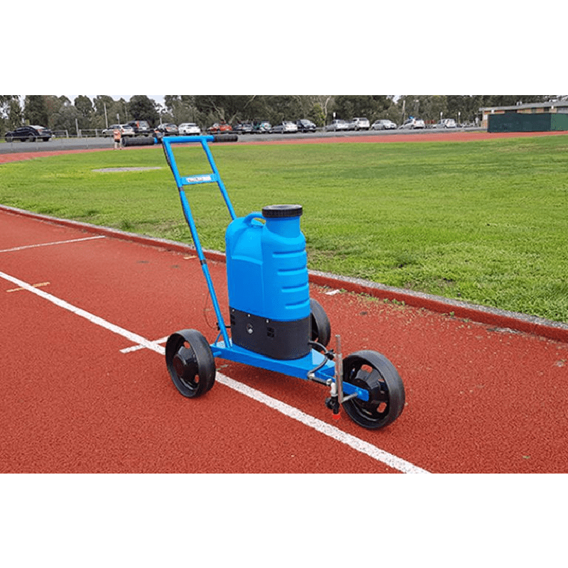 uni line marker spray front view in blue