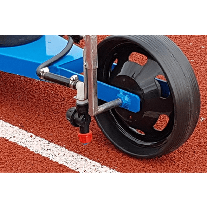 uni line marker spray nozzle view in blue