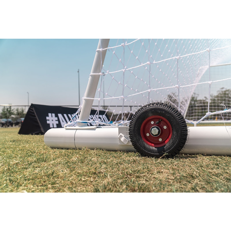 Portable Aluminium Full Size Soccer Goal w/ Wheels